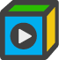 Image of one building block with play symbol
